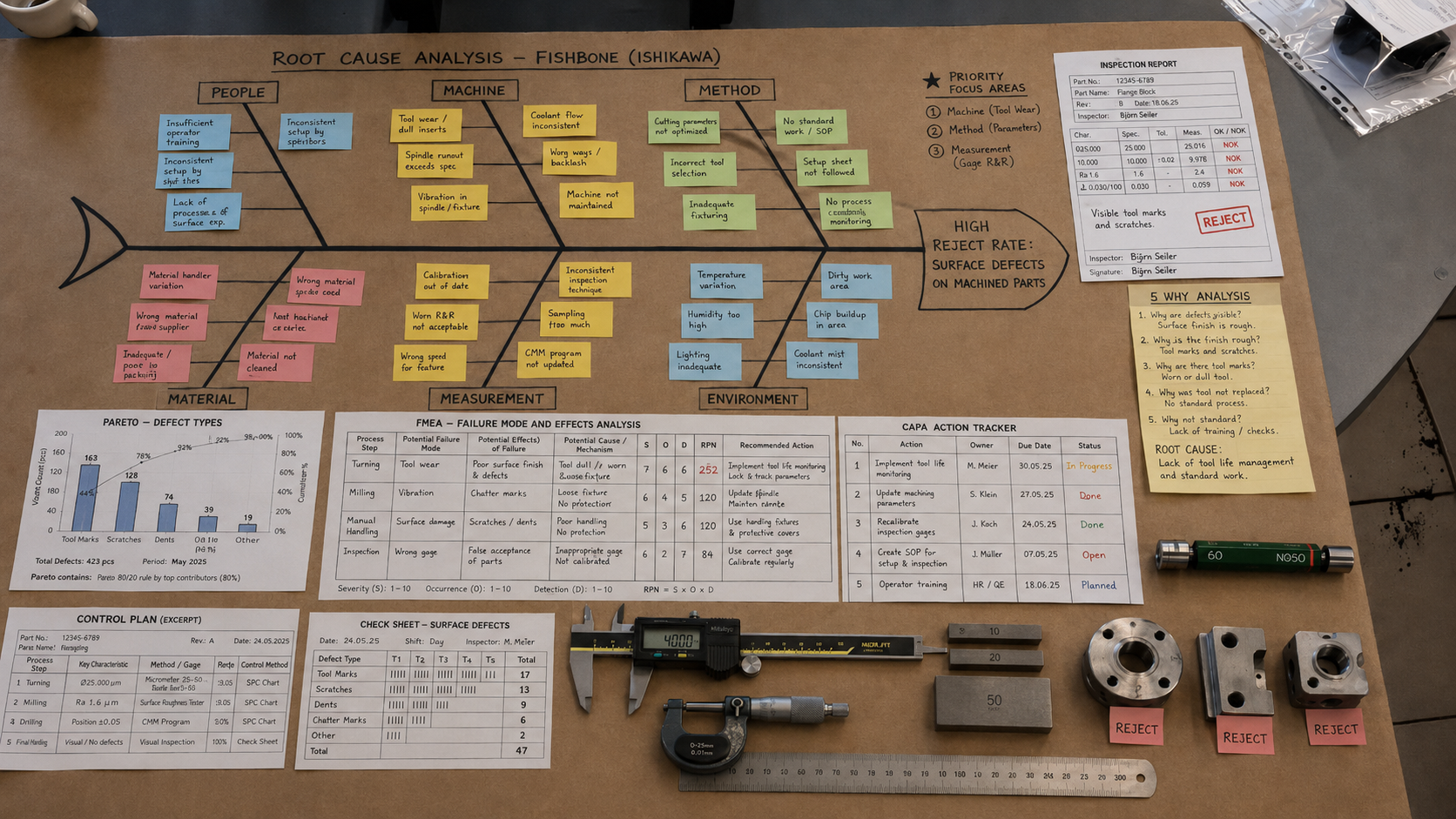 Cross-functional process mapping workshop for manufacturing quality